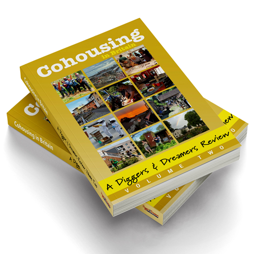 Cohousing in Britain - A Diggers & Dreamers Review: Volume Two pile of books